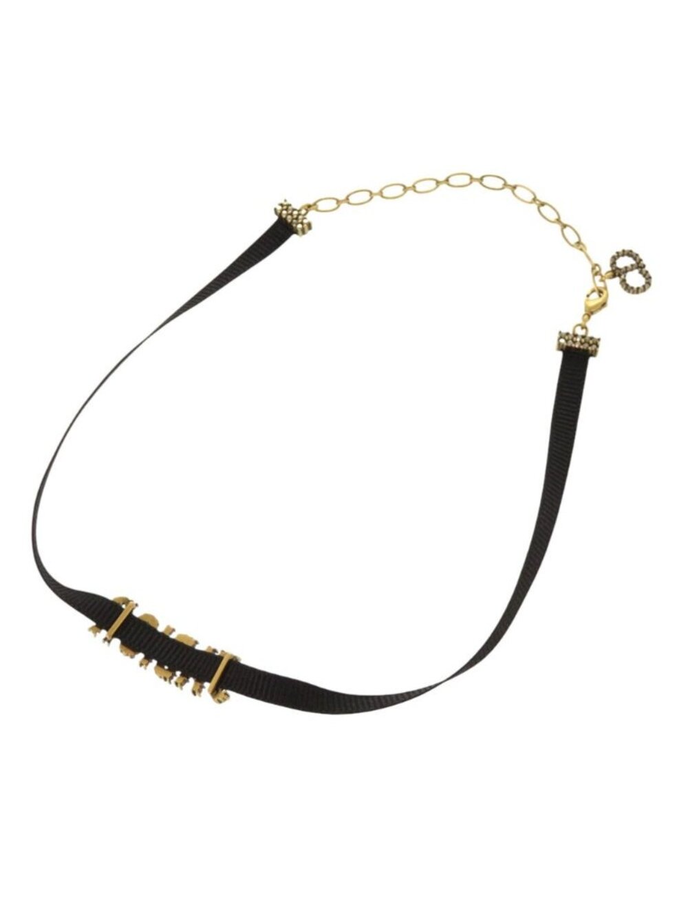 Dior J'adior Velour Stone Black Choker Necklace - Picture 3 of 4